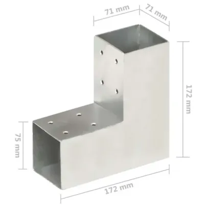Conectori Grindă Metalici 71x71 mm - Montaj Rapid