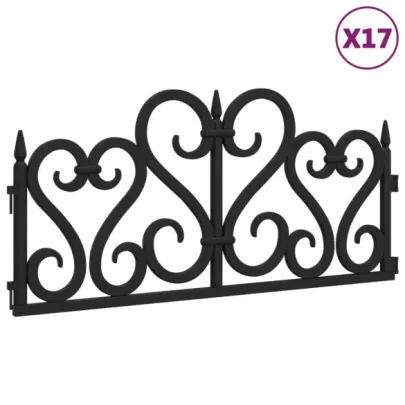 Borduri Gazon Negre | 17 buc | 10m | PP | Livrare Gratuita