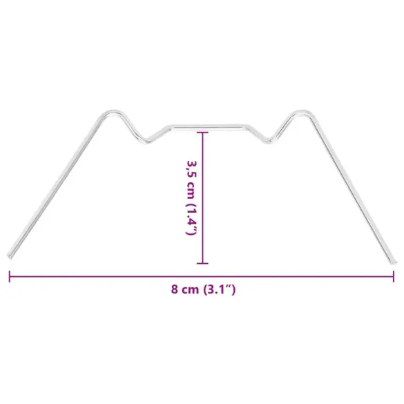 Cleme Seră Oțel Galvanizat - Set 100 bucăți | Livrare Gratuită