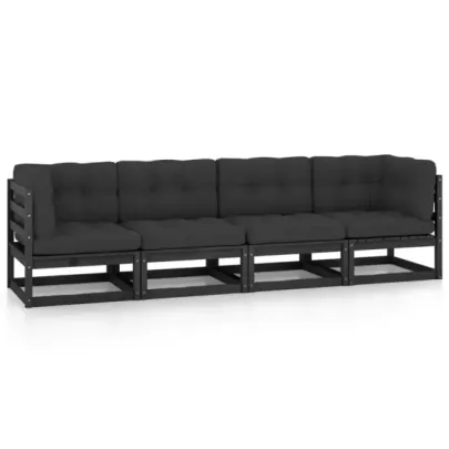 Canapea Gradina 4 Locuri Lemn Pin Masiv - Comanda Acum