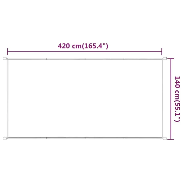 Copertină Verticală Antracit 140x420 cm - Oxford Rezistent