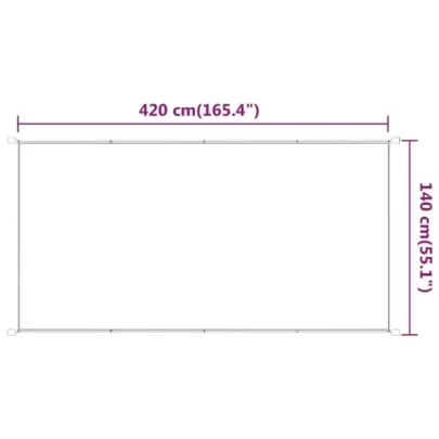Copertină Verticală Antracit 140x420 cm - Oxford Rezistent