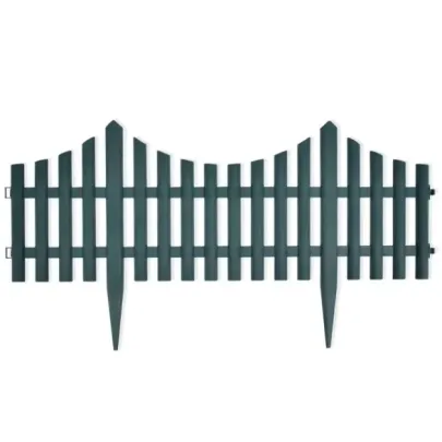 Gard Decorativ Peluză Verde - 10m - Livrare Gratuită