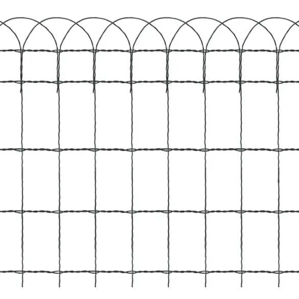 Gard Delimitare Grădină Fier 10m - Verde | Livrare Gratuită