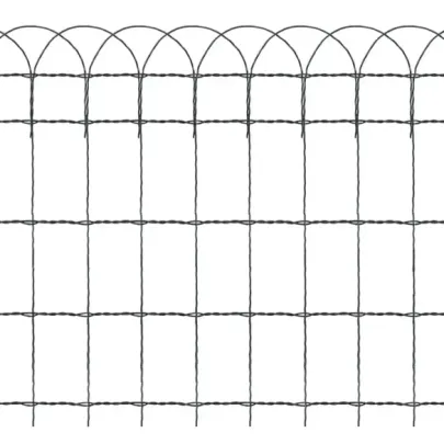 Gard Delimitare Grădină Fier 10m - Verde | Livrare Gratuită