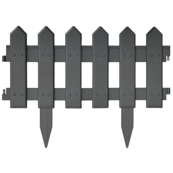 Borduri Gazon Antracit PP | 10m | Rezistent UV