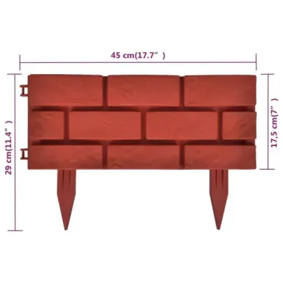 Separator Gazon Decorativ Cărămidă - 5m Lungime