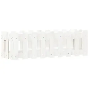 Pat Ridicat Grădină Alb Lemn Pin | Livrare Gratuită