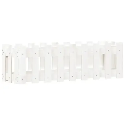 Pat Ridicat Grădină Alb Lemn Pin | Livrare Gratuită