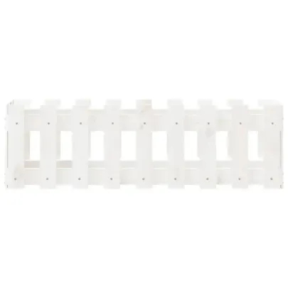 Pat Ridicat Grădină Alb Lemn Pin | Livrare Gratuită