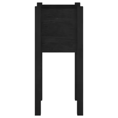 Jardiniere Grădină 2 buc. Lemn Masiv Pin Negru 31x31x70 cm