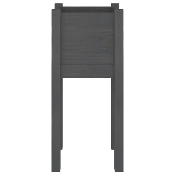 Jardinieră Grădină Gri Lemn Masiv Pin | Livrare Gratuită