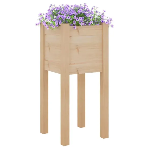 Jardiniere Grădină Lemn Masiv - Set 2 Bucăți