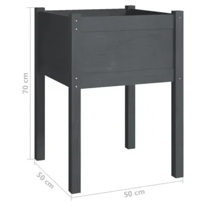 Jardiniere Grădină Lemn Masiv Pin - 2 bucăți - 50x50x70cm