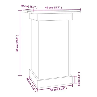 Suport Flori Lemn Masiv de Pin - 40x40x60 cm