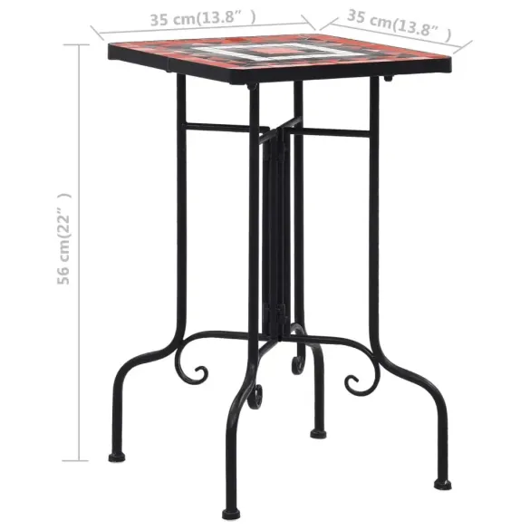 Masă Laterală Mozaic Ceramică Exterior | Livrare Gratuită