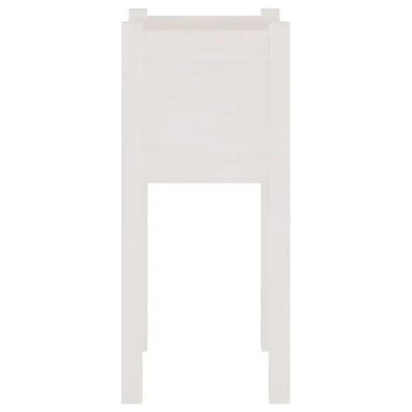 Jardiniere Grădină Lemn Masiv Pin - 2 bucăți - Alb