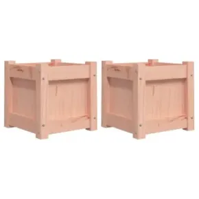 Jardiniere Grădină Lemn Masiv - 2 bucăți - Decor Exterior