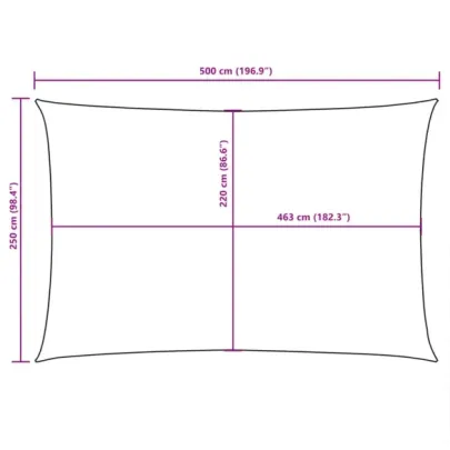 Parasolar Antracit 2,5x5m - Protectie UV, Oxford, Gratis