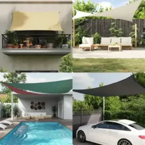 Pânză Parasolar 4x4m Gri Taupe - Oxford cu PU 2