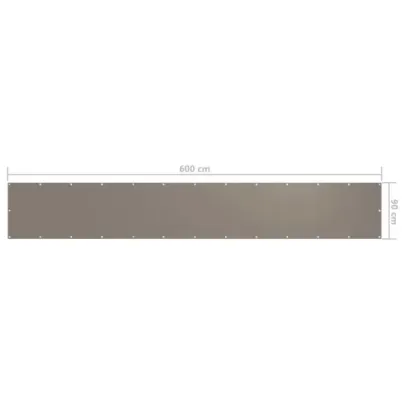 Paravan Balcon Impermeabil 90x600 cm - Oxford Gri Taupe