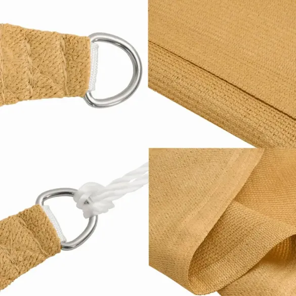 Pânză Parasolar Nisipiu 3x5 m HDPE - Protecție UV