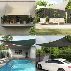 Pânză Parasolar Alb 4x4m HDPE - Protecție UV | Livrare Gratuită 2