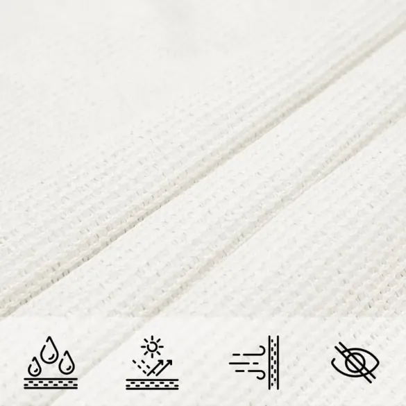 Pânză Parasolar Alb 4x4m HDPE - Protecție UV | Livrare Gratuită