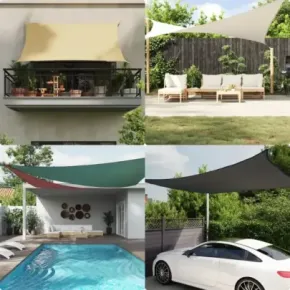 Pânză Parasolar Gri Taupe 2,5x5m Oxford - Protecție UV 2
