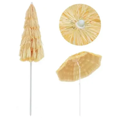 Umbrelă de Plajă Naturală 180 cm - Stil Hawaiian