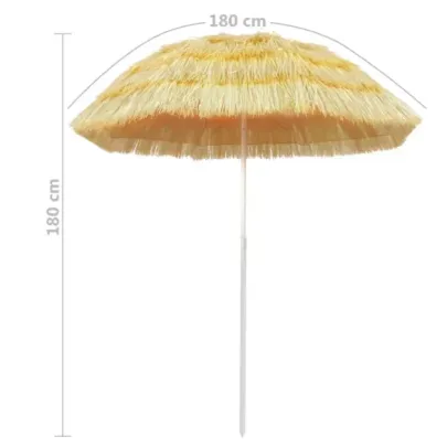 Umbrelă de Plajă Naturală 180 cm - Stil Hawaiian