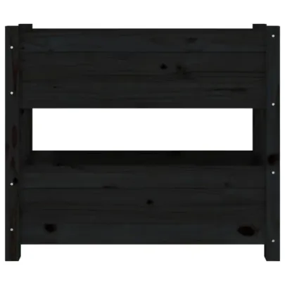 Jardinieră Lemn Masiv de Pin - Negru | Comandă Online