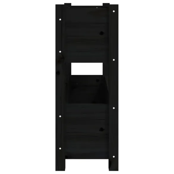 Jardinieră Lemn Masiv de Pin - Negru | Comandă Online