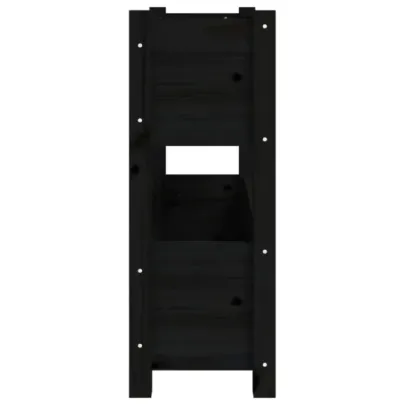 Jardinieră Lemn Masiv de Pin - Negru | Comandă Online