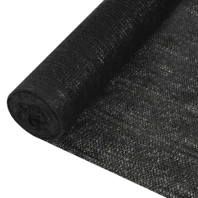 Plasă protecție intimitate negru HDPE 1.2x25m | Livrare gratuită