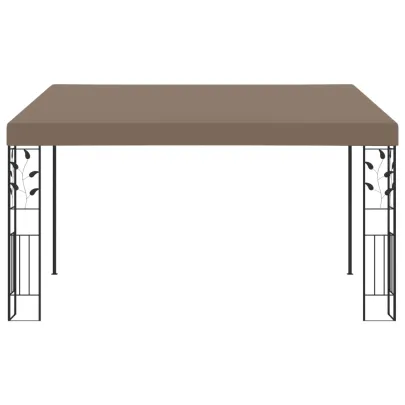 Pavilion montat de perete gri taupe 4x3m | Livrare gratuita