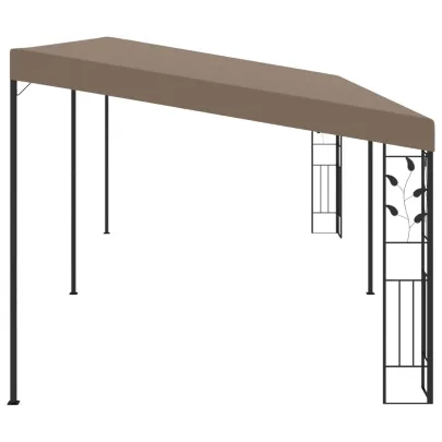 Pavilion montat pe perete gri taupe 6x3m - Livrare gratuita