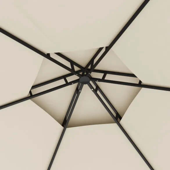 Pavilion cu Pereți Laterali Crem - 3,1x2,7 m | Livrare Gratuită