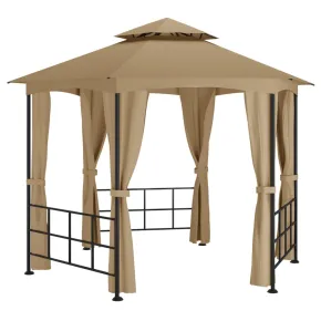 Pavilion Exterior cu Pereți Laterali - Gri Taupe 3,1x2,7m 2