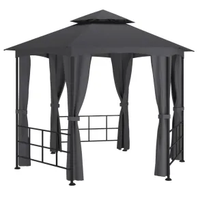 Pavilion cu Pereți Laterali Antracit 3,1x2,7m - Livrare Gratuită 2