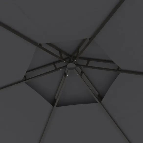 Pavilion cu Pereți Laterali Antracit 3,1x2,7m - Livrare Gratuită