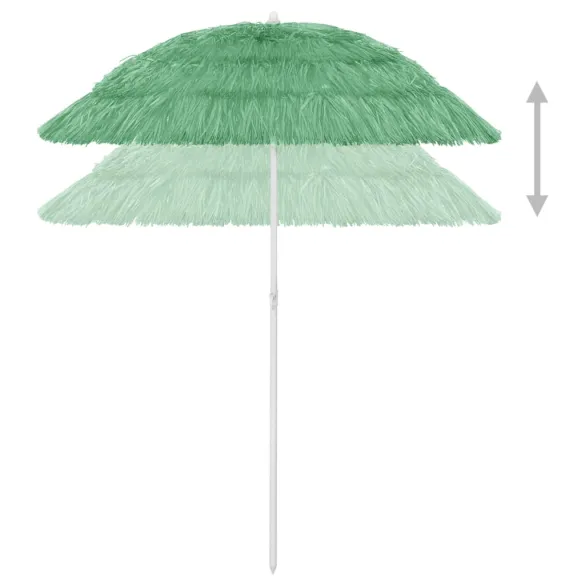 Umbrelă de Plajă Verde Hawaii 180 cm | Livrare Gratuită