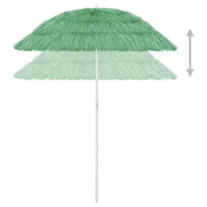 Umbrelă de Plajă Verde Hawaii 180 cm | Livrare Gratuită