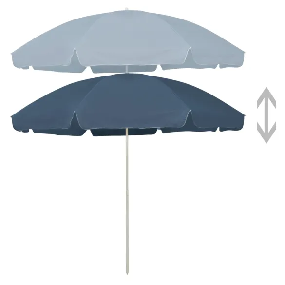 Umbrelă de Plajă 300 cm Albastră - Livrare Gratuită