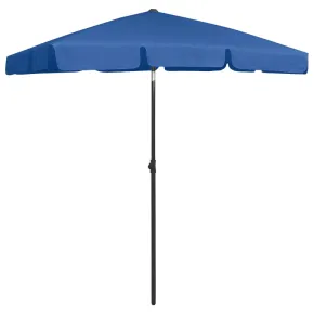 Umbrelă de plajă albastru azuriu - Protecție UV | Livrare gratuită 2