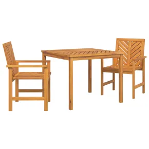 Set Dining Exterior Lemn Acacia | Masă și 2 Scaune 2