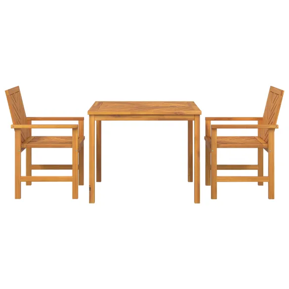 Set Dining Exterior Lemn Acacia | Masă și 2 Scaune Set Dining Exterior Lemn Acacia | Masă și 2 Scaune