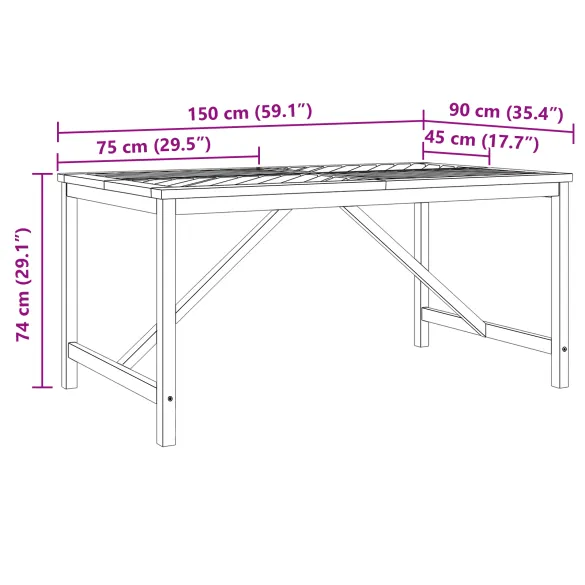 Set Dining Grădină 6 Piese - Lemn Masiv Acacia | Livrare Gratuită