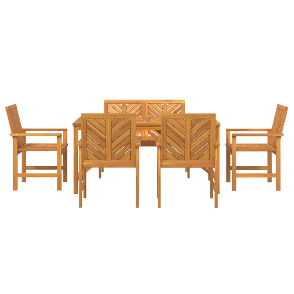 Set Masă Grădină Lemn Acacia | 5 Piese | Livrare Gratuită