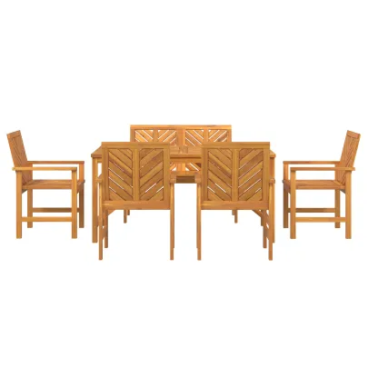 Set Masă Grădină Lemn Acacia | 5 Piese | Livrare Gratuită